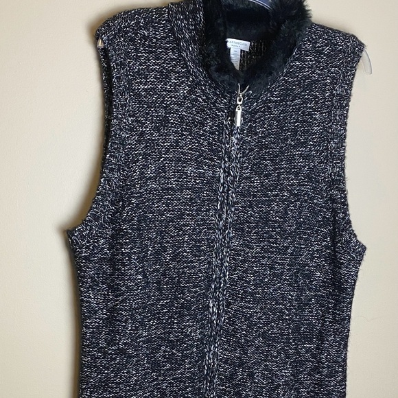 Charter Club Other - Charter Club Black‎ and White Textured Vest